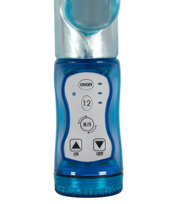 VIBRATORE RABBIT "CRAZY CLIT TICKLER" BLU - 21.5 CM