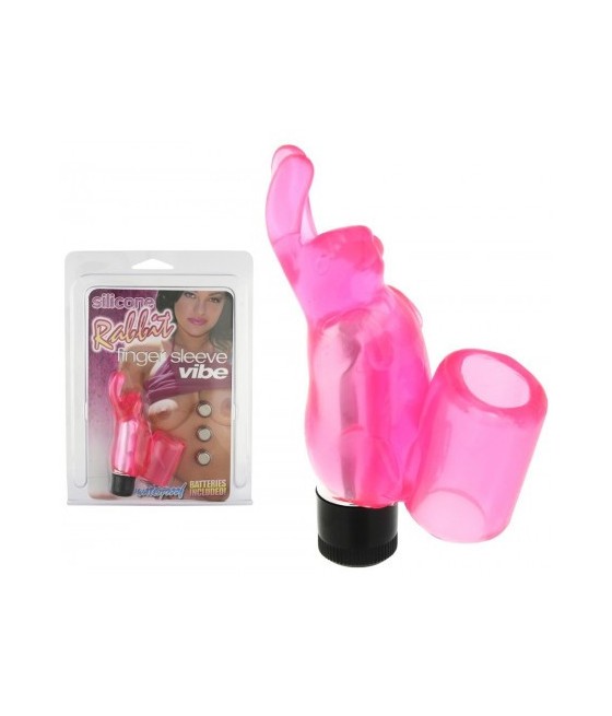 VIBRATORE FINGER CON STIMOLATORE CLITORIDE "RABBIT VIBE"