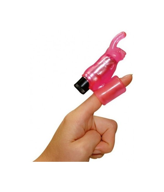 VIBRATORE FINGER CON STIMOLATORE CLITORIDE "RABBIT VIBE"