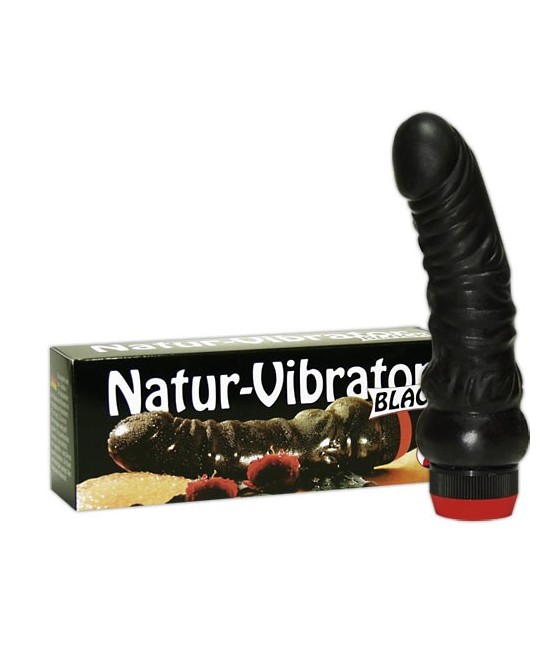 VIBRATORE REALISTICO "NATUR VIBRATOR" NERO - 17 CM