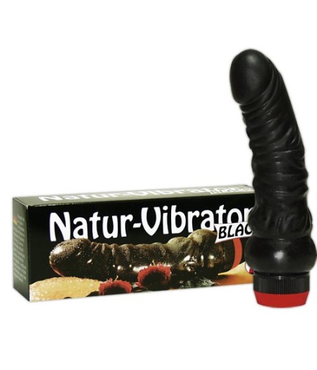 VIBRATORE REALISTICO NATUR VIBRATOR NERO - 17 CM