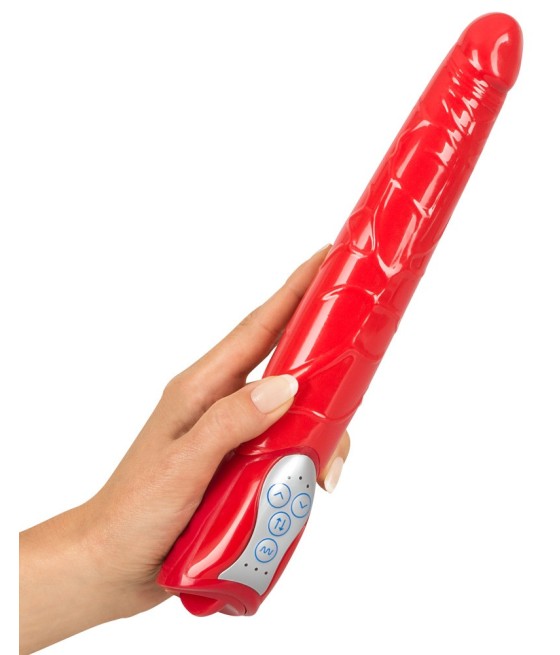 VIBRATORE REALISTICO CON SPINTA "PUSH IT" ROSSO