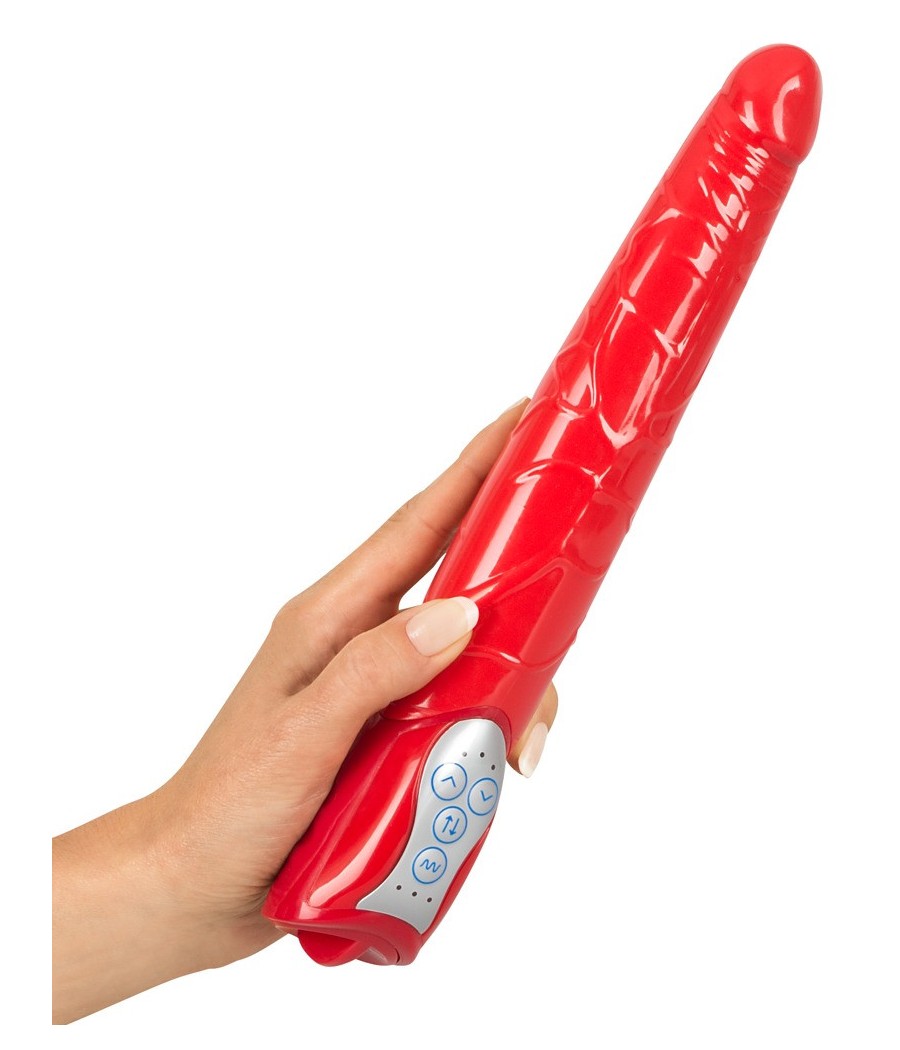 VIBRATORE REALISTICO CON SPINTA "PUSH IT" ROSSO