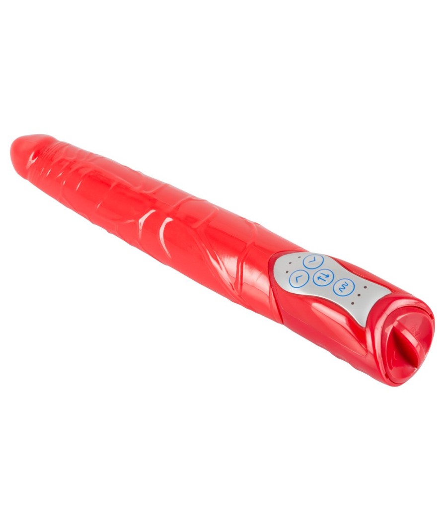 VIBRATORE REALISTICO CON SPINTA "PUSH IT" ROSSO