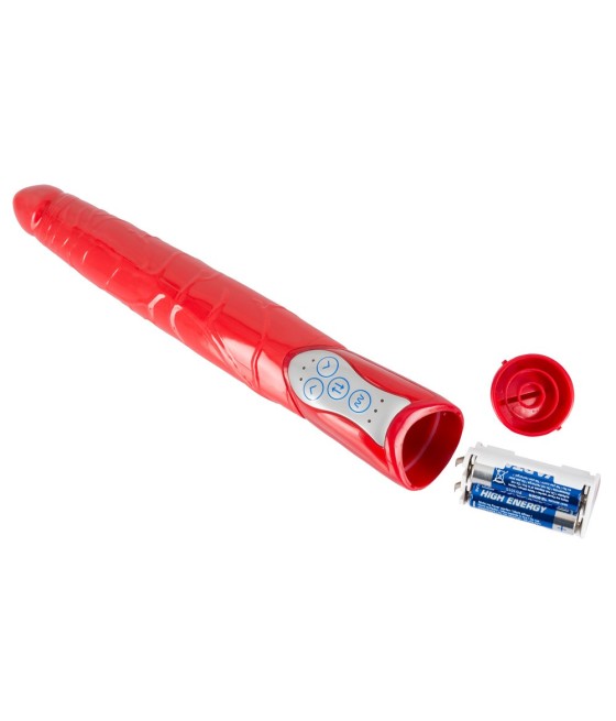 VIBRATORE REALISTICO CON SPINTA "PUSH IT" ROSSO