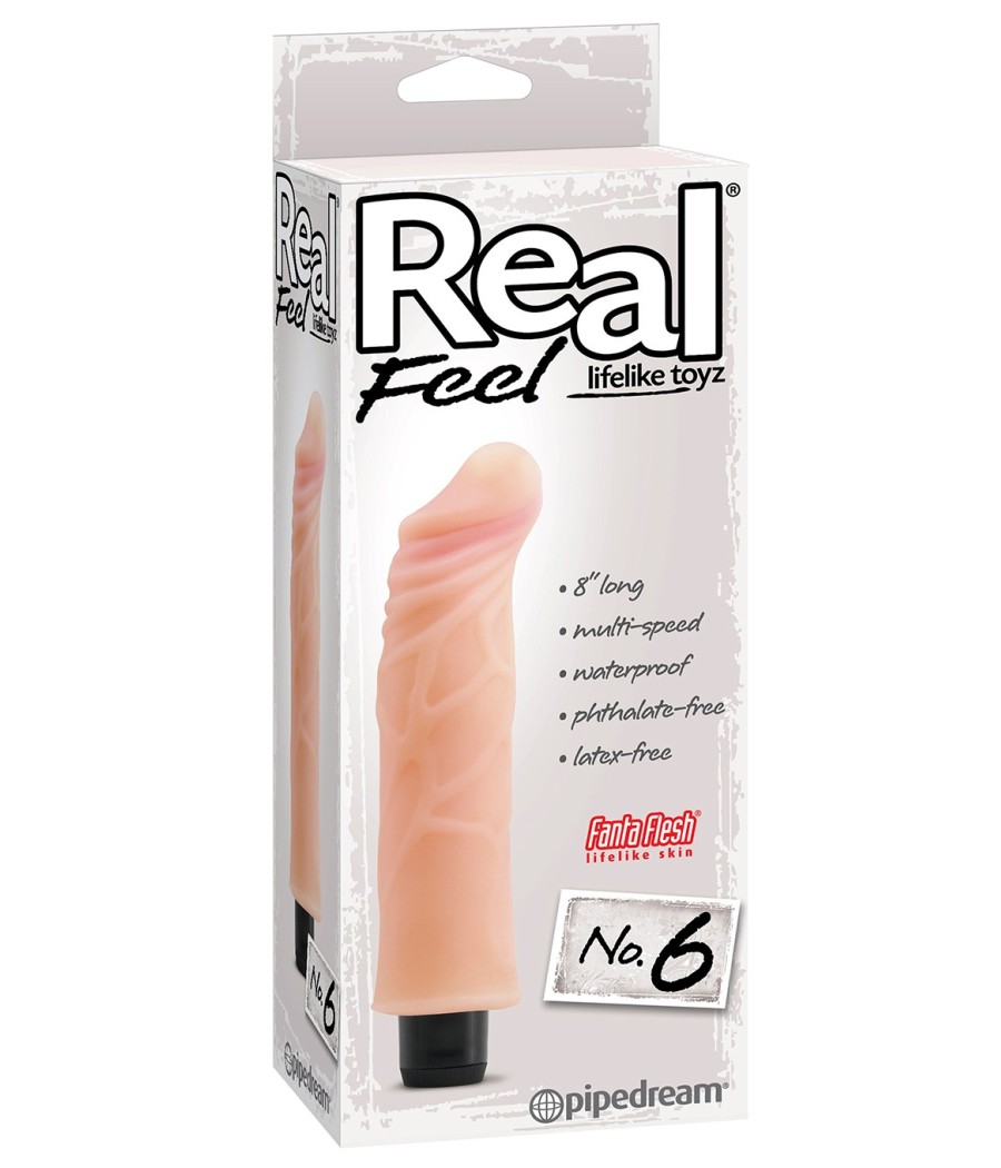 VIBRATORE REALISTICO "REAL FEEL LIFELIKE 6" CARNE - 20 CM