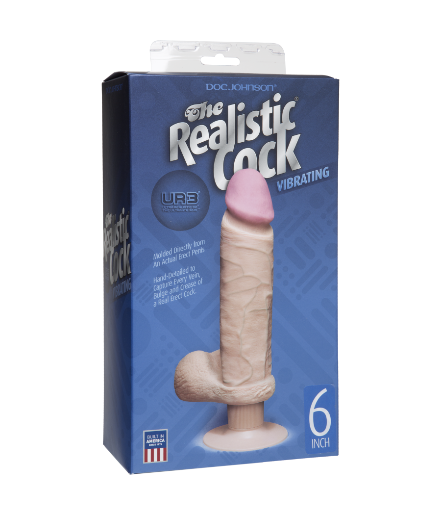 FALLO VIBRANTE REALISTICO DOC JOHNSON CARNE - 20 CM