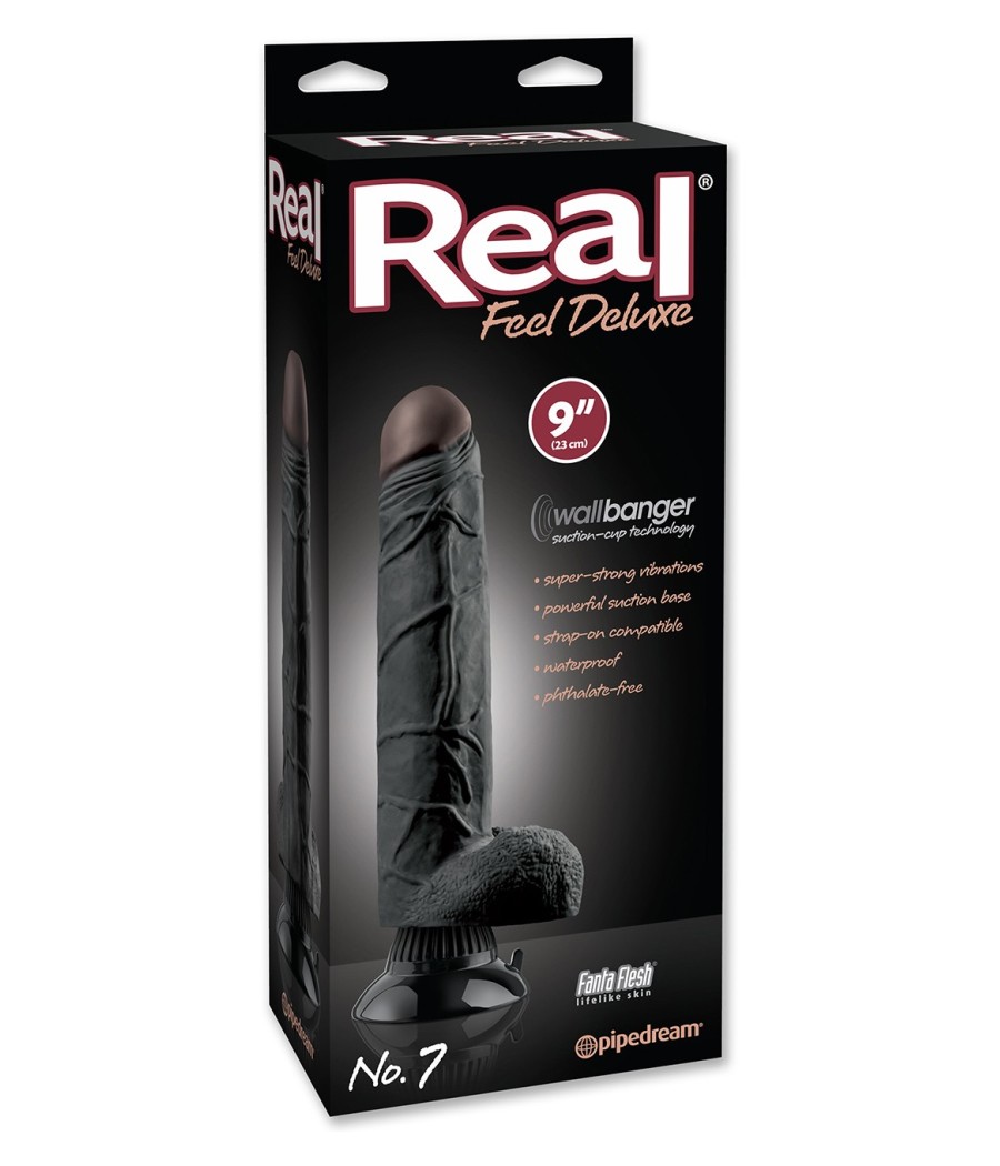 VIBRATORE REALISTICO "REAL FEEL DELUXE 7" NERO - 27.5 CM
