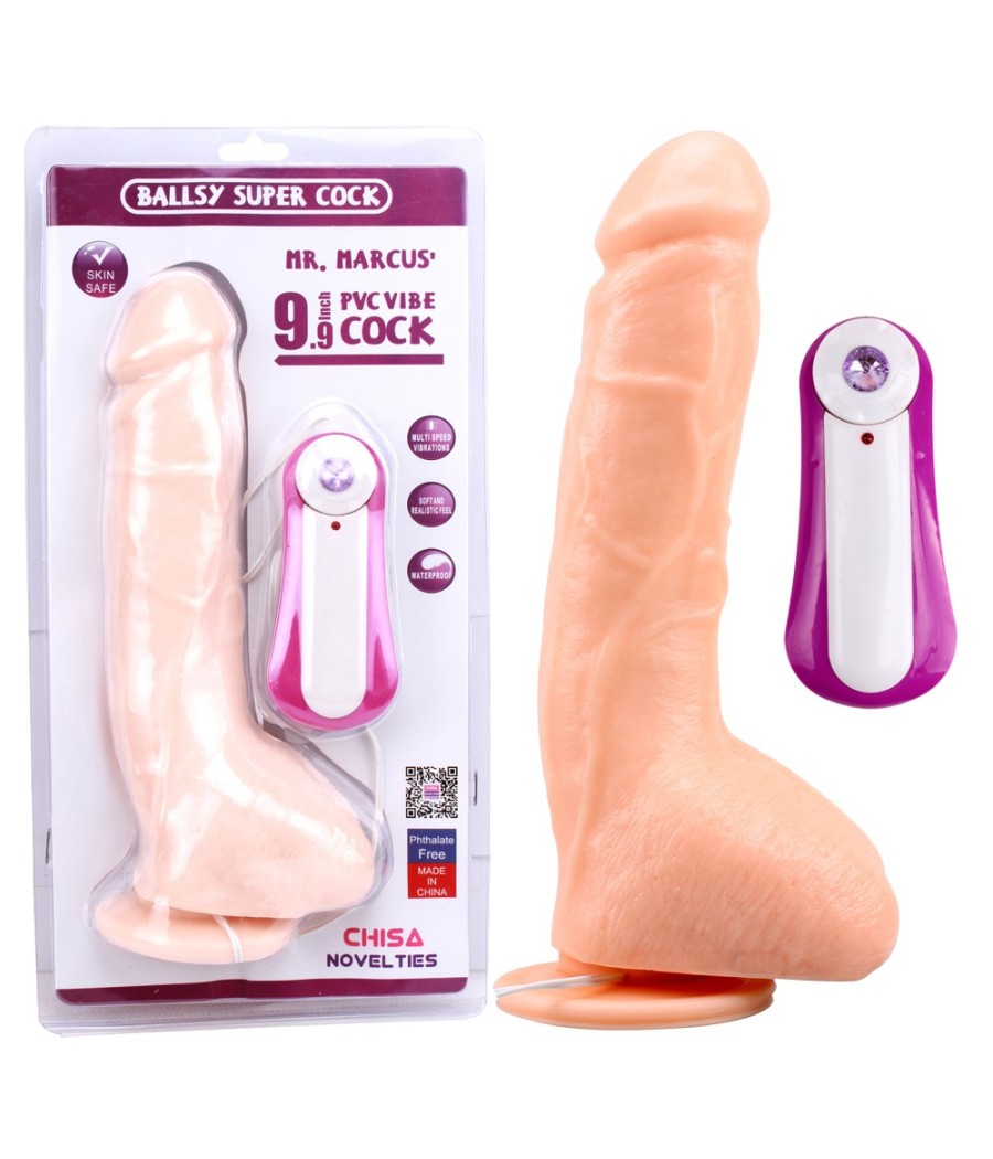 VIBRATORE REALISTICO CON VENTOSA "MR MARCUS" CARNE - 25 CM