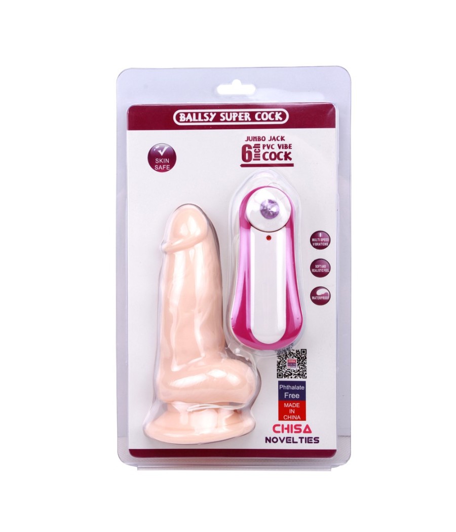 VIBRATORE REALISTICO CON VENTOSA \"JUMBO JACK\" CARNE - 15 CM