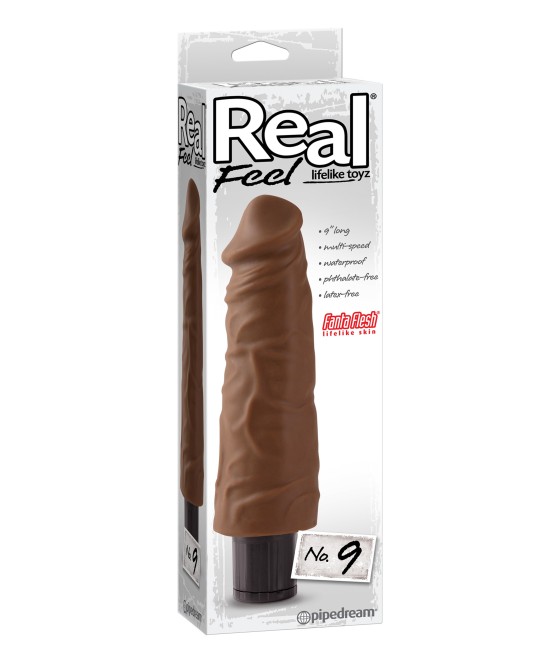 VIBRATORE REALISTICO "REAL FEEL LIFELIKE 9" BROWN - 23 CM