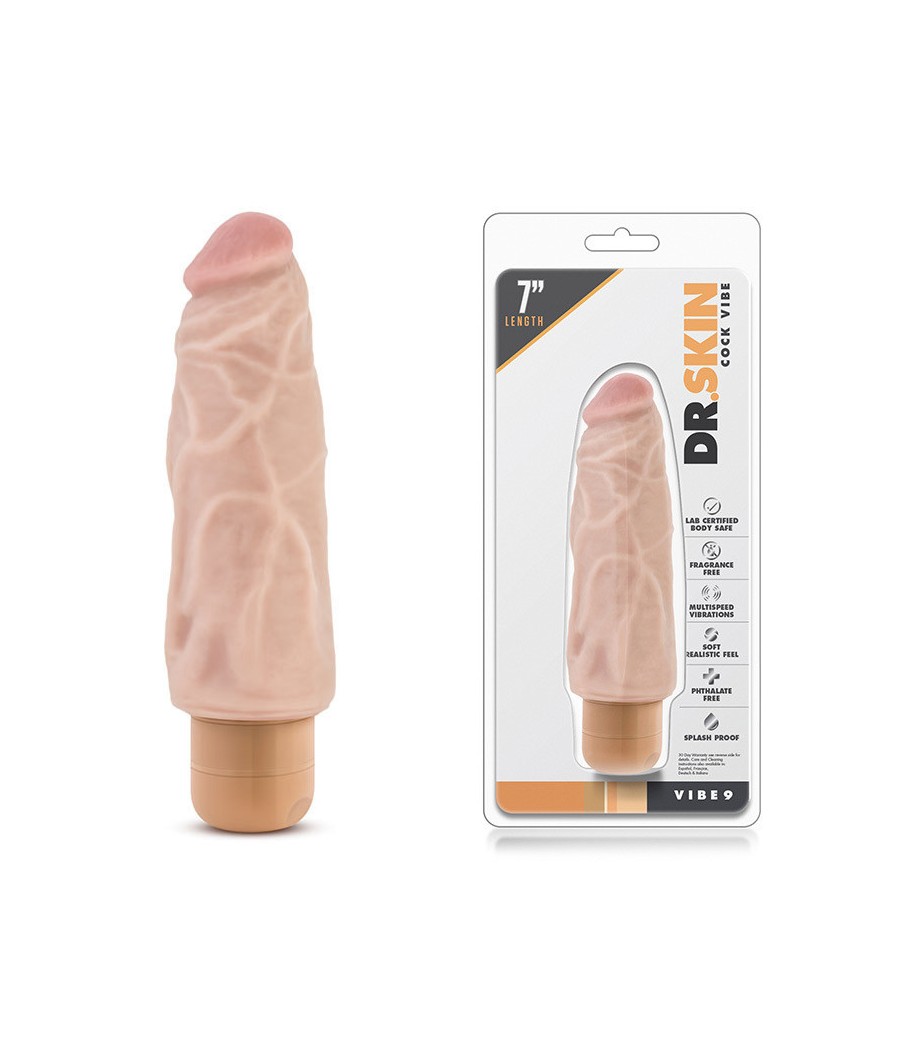 VIBRATORE REALISTICO "DR. SKIN COCK VIBE 9" CARNE -