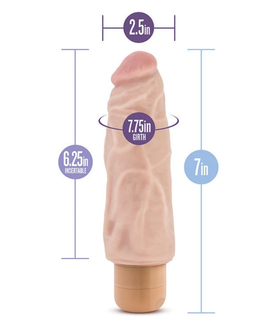 VIBRATORE REALISTICO "DR. SKIN COCK VIBE 9" CARNE -