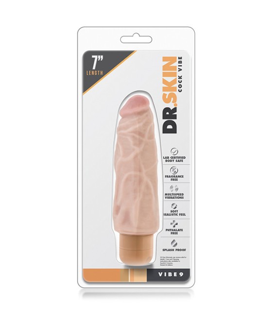 VIBRATORE REALISTICO "DR. SKIN COCK VIBE 9" CARNE -