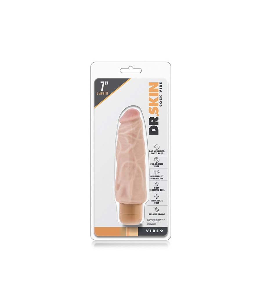VIBRATORE REALISTICO "DR. SKIN COCK VIBE 9" CARNE -