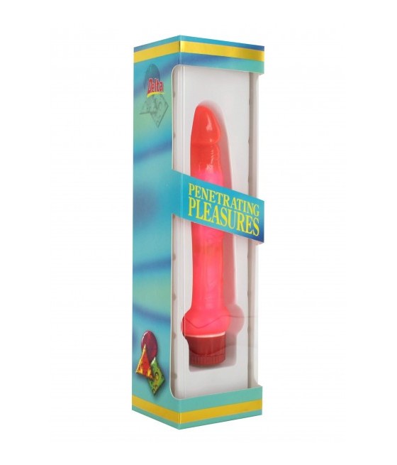 VIBRATORE REALISTICO "SLIM JELLIES" FUCSIA - 17.5 CM