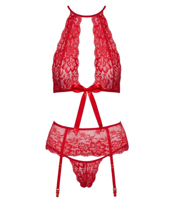 Morbido reggiseno, reggicalze e perizoma di Kissable