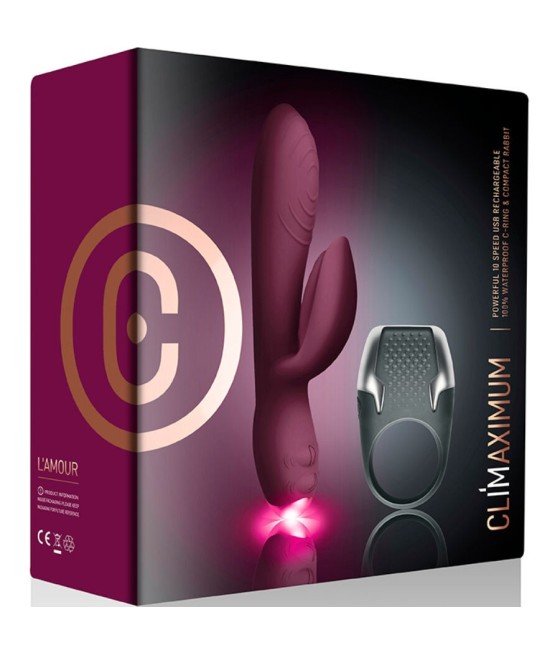 CLIMAXIMUM - LAMOUR KIT RABBIT VIBRATOR + LED COCK RING