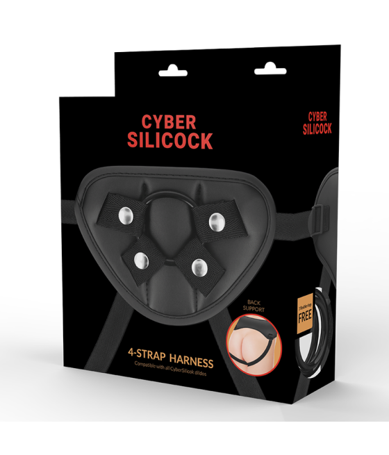 CYBER SILICOCK - STRAP-ON HARNESS WITH 3 RINGS FREE