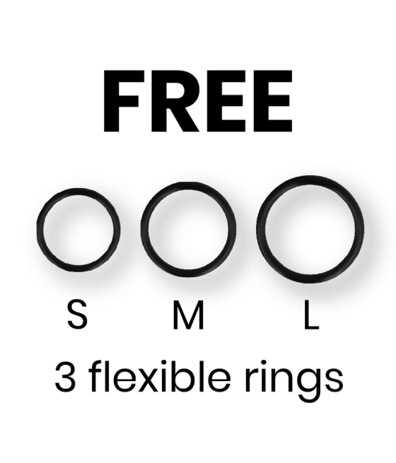 CYBER SILICOCK - STRAP-ON HARNESS WITH 3 RINGS FREE