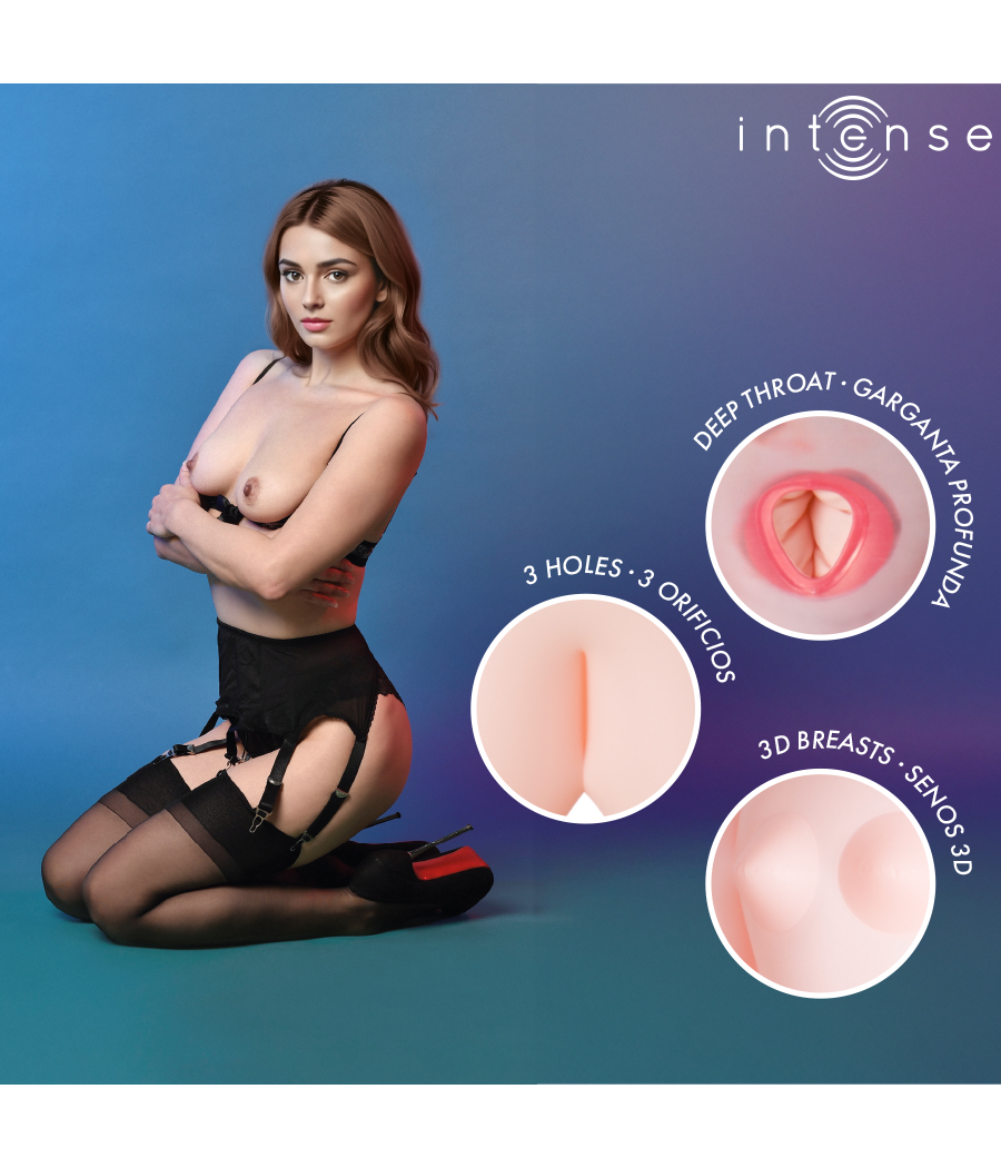 INTENSE DOLLS - MONIQUE INFLATABLE DOLL WITH THREE ORIFICES