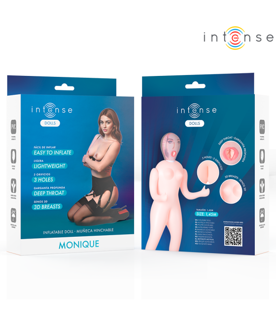 INTENSE DOLLS - MONIQUE INFLATABLE DOLL WITH THREE ORIFICES