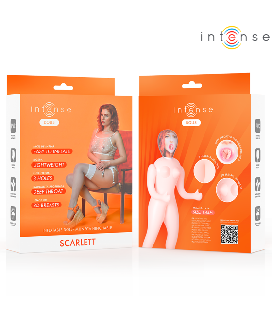 INTENSE DOLLS - SCARLETT INFLATABLE DOLL WITH THREE ORIFICES