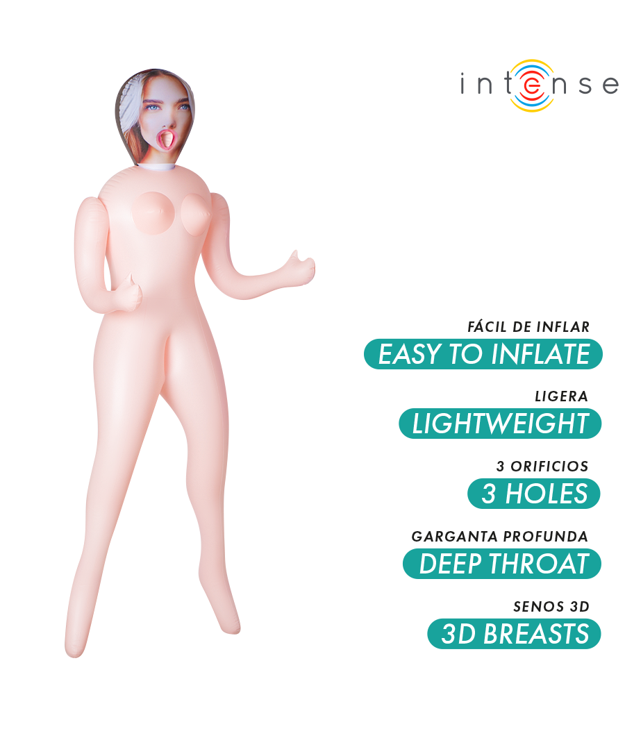 INTENSE DOLLS - NICOLE INFLATABLE DOLL WITH THREE ORIFICES