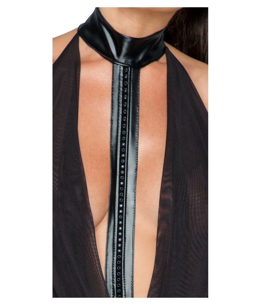 ABITO TRASPARENTE SEXY ADERENTE EFFETTO BAGNATO - NOIR HANDMADE