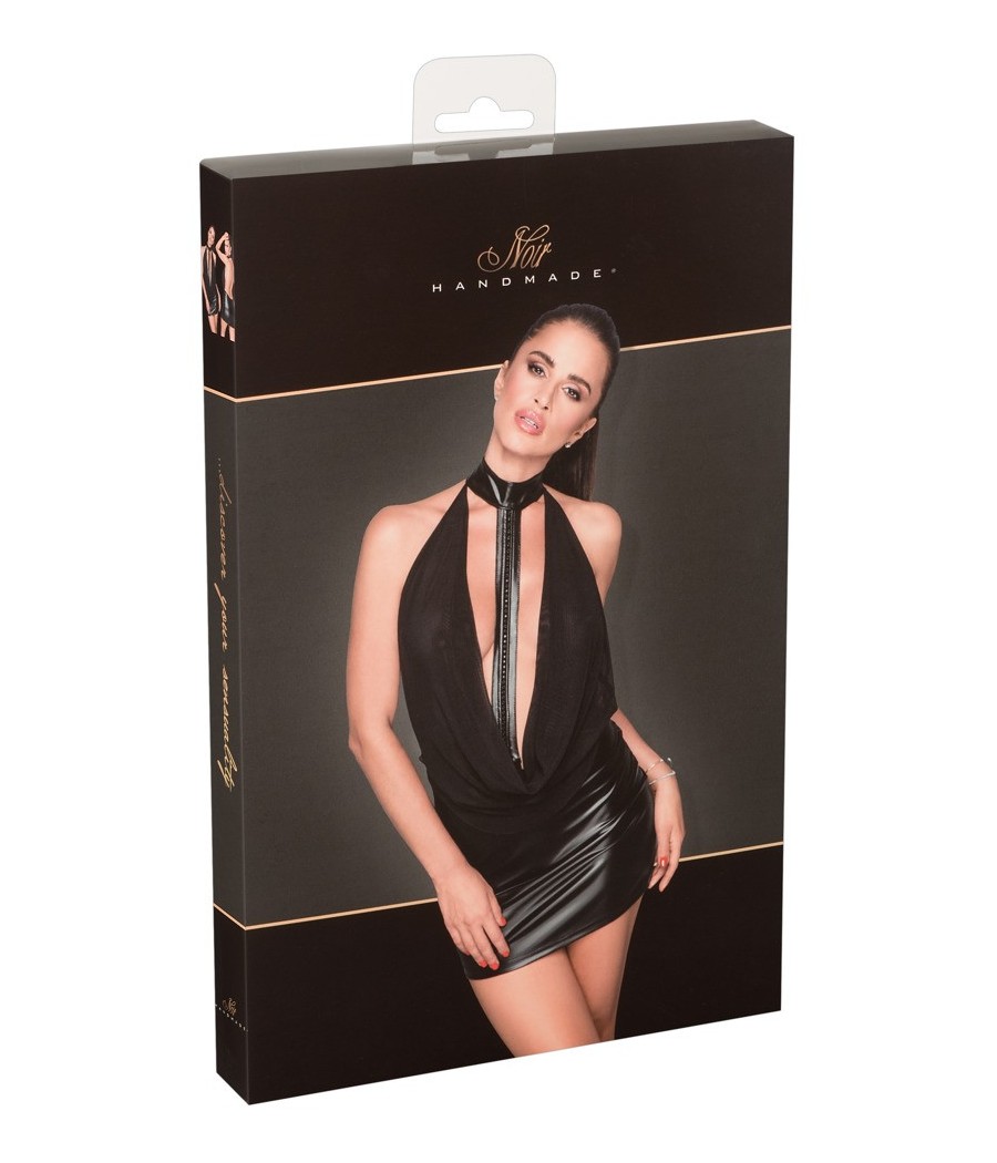 ABITO TRASPARENTE SEXY ADERENTE EFFETTO BAGNATO - NOIR HANDMADE