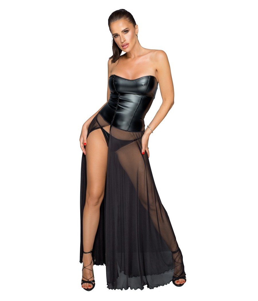 ABITO SEXY LUNGO EFFETTO BAGNATO - NOIR HANDMADE