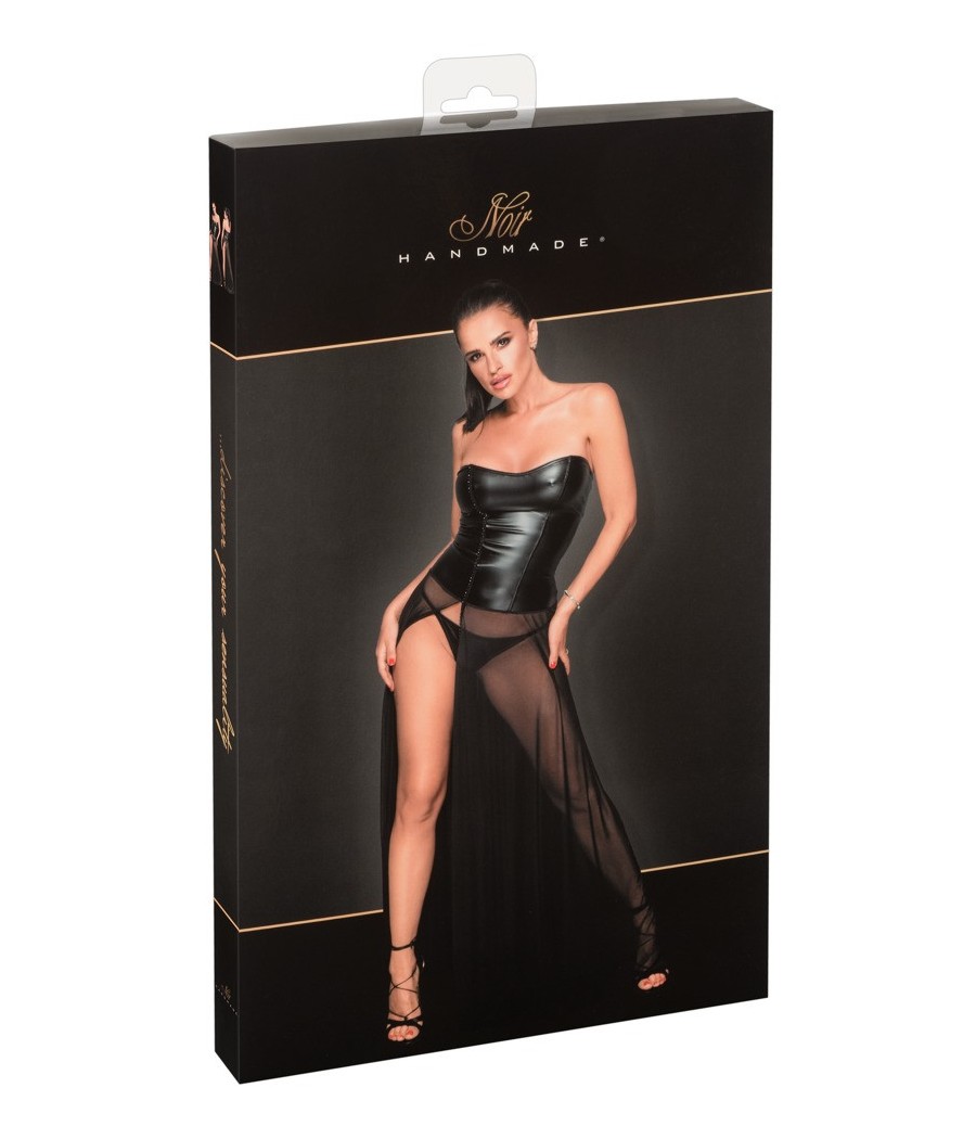 ABITO SEXY LUNGO EFFETTO BAGNATO - NOIR HANDMADE