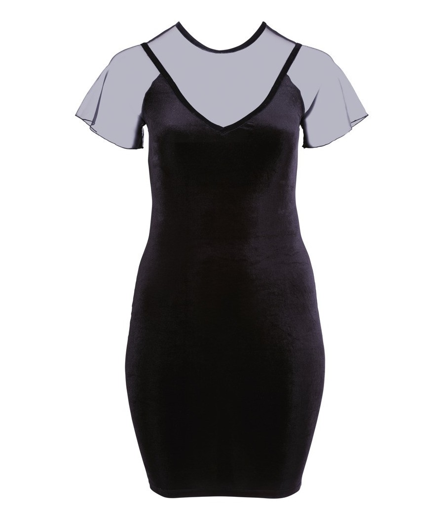 TUBINO SEXY - COLORE NERO - COTTELLI CURVES