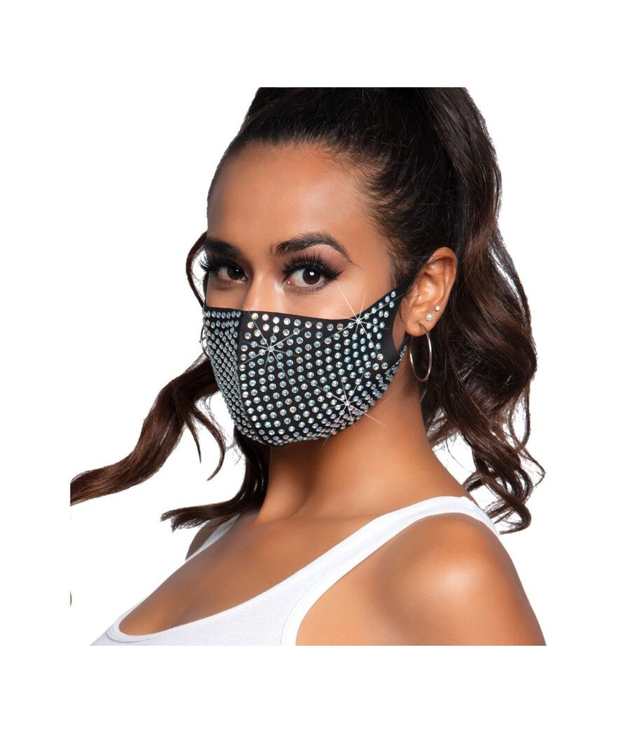 MASCHERINA SUPER FASHION - LEG AVENUE - COCO RHINESTONE