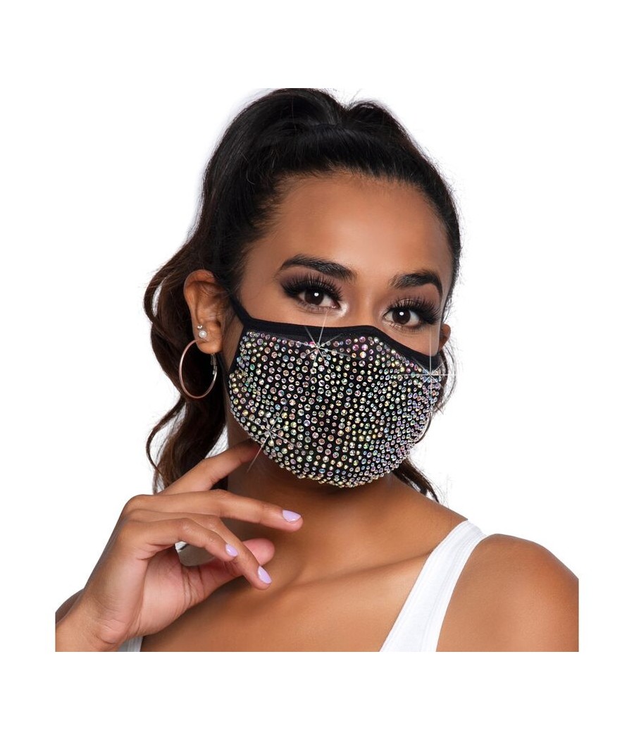 MASCHERINA SUPER FASHION - LEG AVENUE - ZURI RHINESTONE