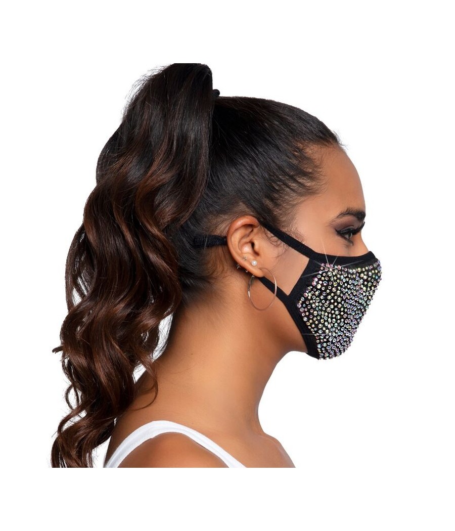 MASCHERINA SUPER FASHION - LEG AVENUE - ZURI RHINESTONE