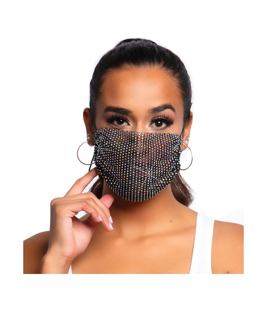 MASCHERINA SUPER FASHION - LEG AVENUE - HARLOW RHINEST