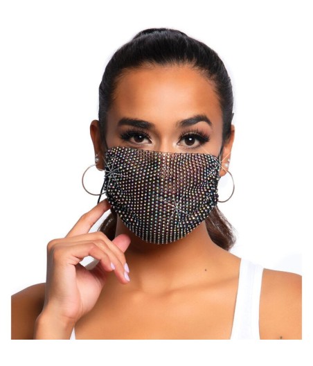 MASCHERINA SUPER FASHION - LEG AVENUE - HARLOW RHINEST