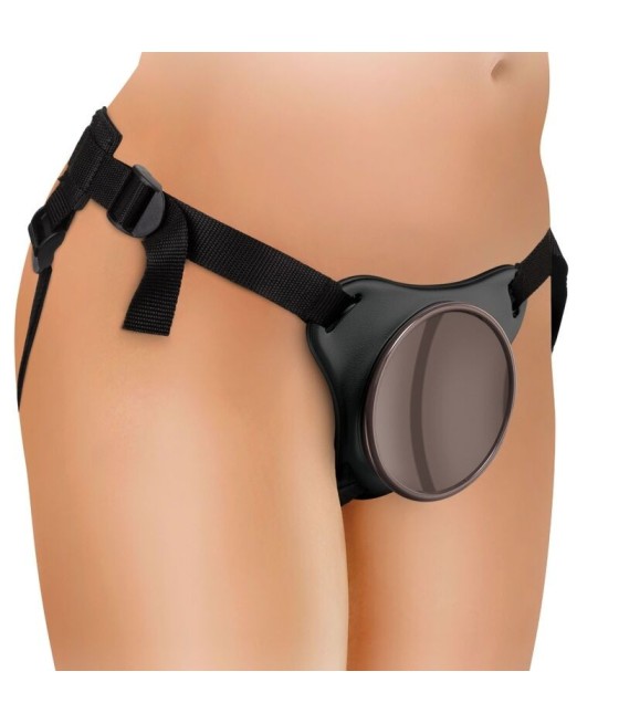 KING COCK - ELITE DELUXE ADJUSTABLE HARNESS KIT RING WITH TESTICLES & DILDO 20.3 CM