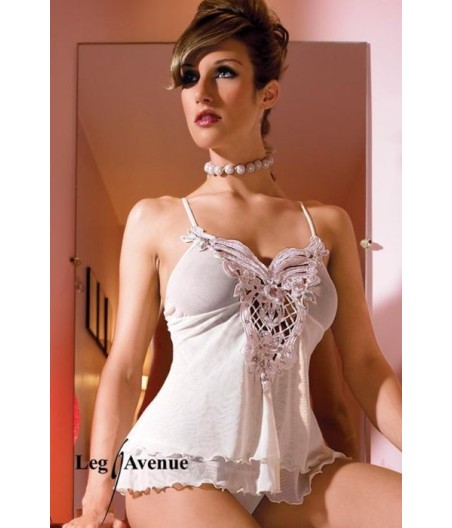 BABY DOLL LEG AVENUE CON DECORAZIONE FARFALLA