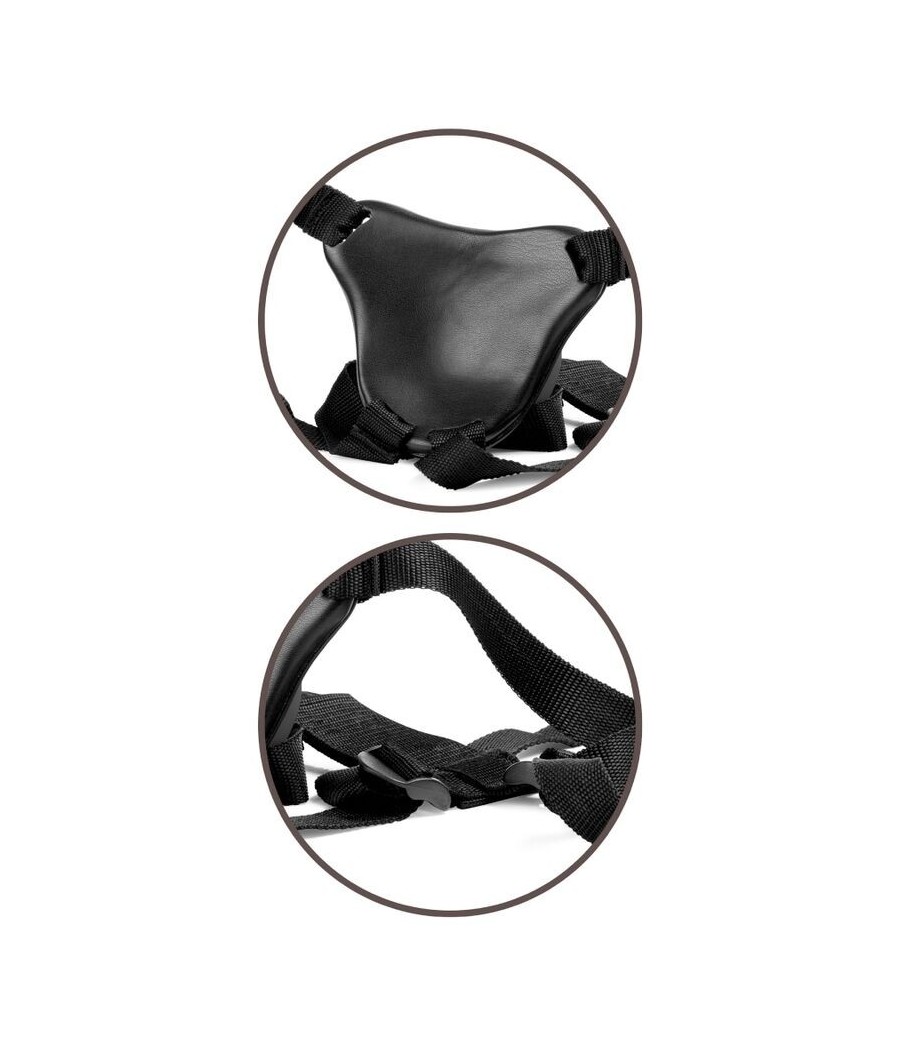 KING COCK - ELITE DELUXE ADJUSTABLE HARNESS KIT RING WITH TESTICLES & DILDO 20.3 CM