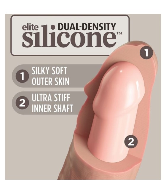 KING COCK - ELITE DELUXE ADJUSTABLE HARNESS KIT RING WITH TESTICLES & DILDO 20.3 CM