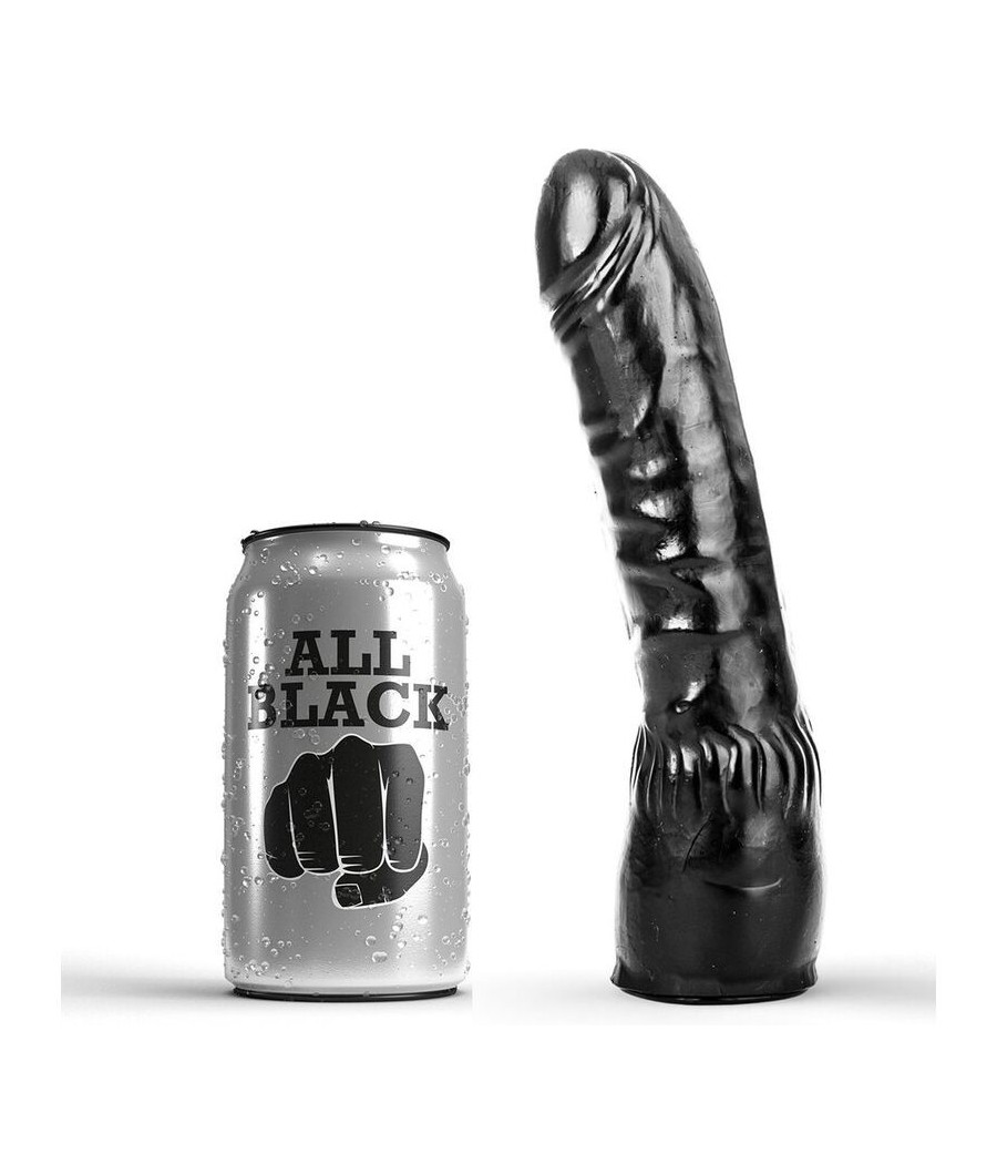 ALL BLACK - DILDO BLACK REALISTIC 20 CM