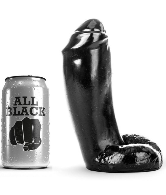 ALL BLACK - DILDO REALISTIC 18 CM