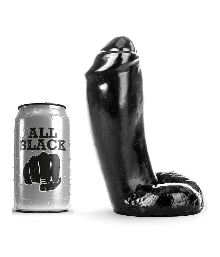 ALL BLACK - DILDO REALISTIC 18 CM