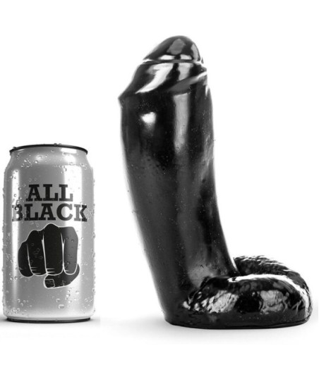 ALL BLACK - DILDO REALISTIC 18 CM