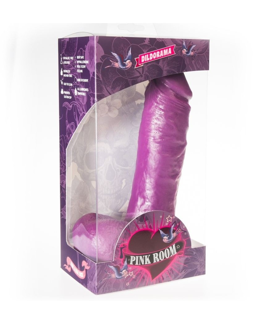PINK ROOM - ANTON REALISTIC DILDO PURPLE 21.5 CM