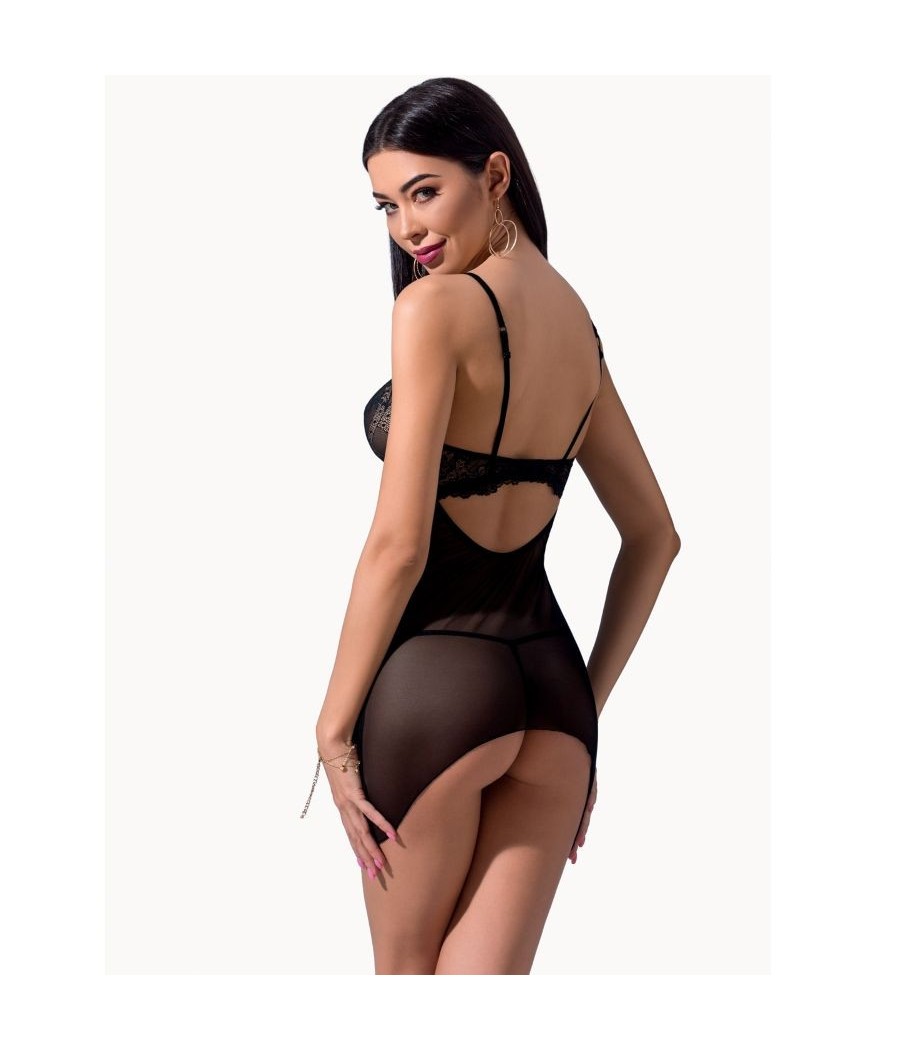 CHEMISE PASSION WOMAN "VERONIQUE" NERO