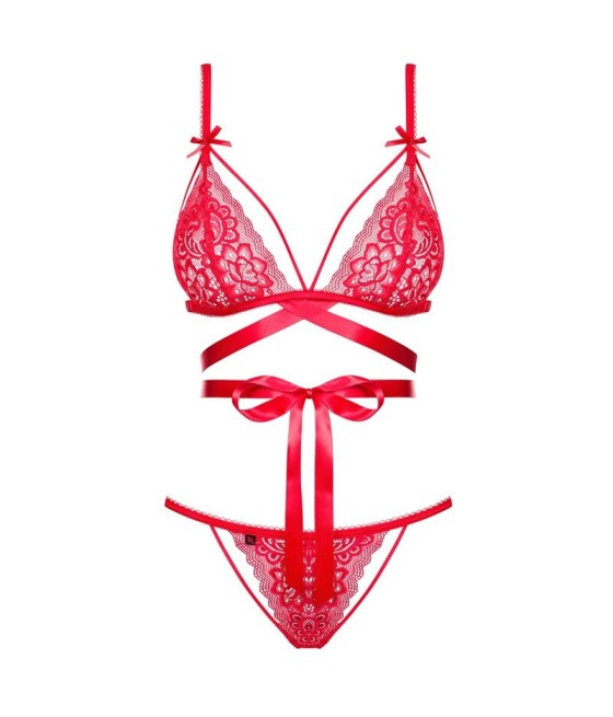 CHEMISE NATALIZIA OBSESSIVE "LOVLEA SET" ROSSO