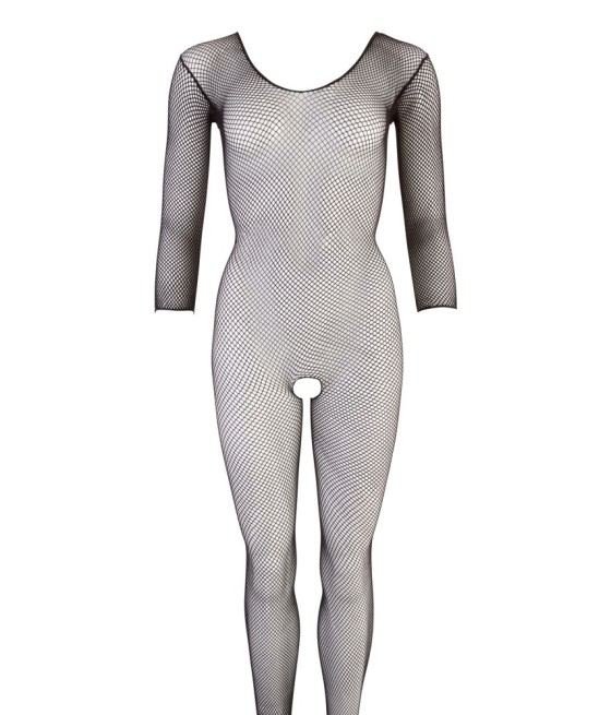 CATSUIT IN RETE NERA CON APERTURA - TAGLIA UNICA